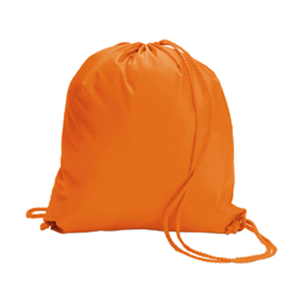 Drawstring backpack in orange