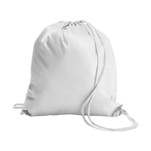 Drawstring backpack in white