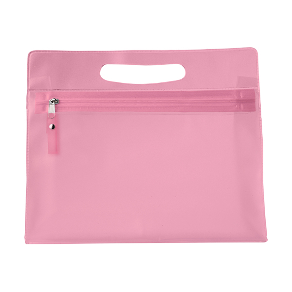 Frosted toilet bag. in pink