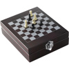 Wine set with chess-game in brown