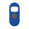 Bottle opener with large clip and magnet. in blue
