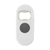 Bottle opener with large clip and magnet. in white