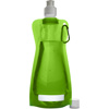 Foldable plastic water bottle in light-green