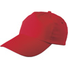 Cap, cotton twill in red