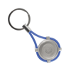 Exchange Coloured Plastic Loop Keyring in blue