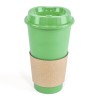 Cafe 500Ml Plastic Single Walled Take Out Style Coffee Mug in green