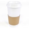 Cafe 500Ml Plastic Single Walled Take Out Style Coffee Mug in white