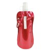 Metallic Fold Up Bottle 400Ml Metallic Reusable Roll Up Bottle in red