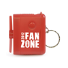Plastic Rectangular Fan Keyring in red