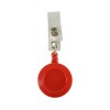 Domed Plastic Recessed Ski Pass Holder in red