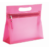 Transparent Cosmetic Pouch in fuchsia