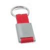 Metal Rectangular Key Ring in red