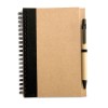 Recycled Paper Notebook + Pen in black