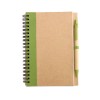 Recycled Paper Notebook + Pen in lime