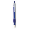 Ball Pen With Rubber Grip in transparent-blue