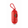 Container For Pet Bag W/ Hook in red