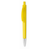 Transparent Push Button Pen in transparent-yellow