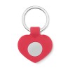 Silicone Key Ring With Token in red