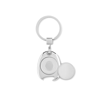 Keyring With Token in shiny-silver