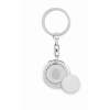 Keyring Round With Token in shiny-silver