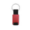 Metal Rectangular Key Ring in red