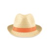 Natural Straw Hat in orange