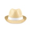 Natural Straw Hat in white
