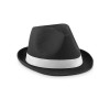 Coloured Polyester Hat in black