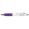 Metal Curvy Ballpen in white-and-purple
