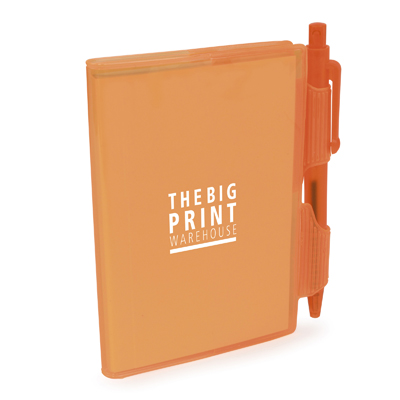 A7 PVC Notepad and Pen in orange