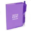 A7 PVC Notepad and Pen in purple