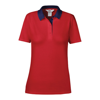 Anvil Women'S Double Piqué Polo in red-navy
