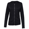 Anvil Women'S Triblend Full-Zip Hooded Jacket in black