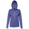 Anvil Women'S Triblend Full-Zip Hooded Jacket in heather-blue
