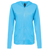 Anvil Women'S Triblend Full-Zip Hooded Jacket in heather-caribbean-blue