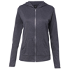 Anvil Women'S Triblend Full-Zip Hooded Jacket in heather-dark-grey