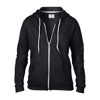 Anvil Women'S Full-Zip Hooded Sweatshirt in black