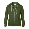 Anvil Women'S Full-Zip Hooded Sweatshirt in city-green