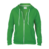 Anvil Women'S Full-Zip Hooded Sweatshirt in green-apple