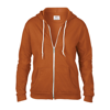 Anvil Women'S Full-Zip Hooded Sweatshirt in texas-orange