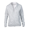 Anvil Women'S Full-Zip Hooded Sweatshirt in white
