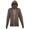 Triblend Terry Zip Hoodie (Trt497) in tri-coffee