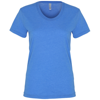 Poly-Cotton Short Sleeve Women'S Tee (Bb301) in heather-lake-blue
