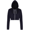 Flex Fleece Crop Hoodie (F397) in navy