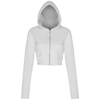 Flex Fleece Crop Hoodie (F397) in white