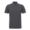 Men'S Twisted Yarn Polo in charcoal-black