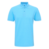 Men'S Twisted Yarn Polo in turquoise-melange