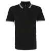 Men'S Classic Fit Tipped Polo in black-white