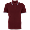 Men'S Classic Fit Tipped Polo in burgundy-sky