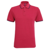 Men'S Classic Fit Tipped Polo in redheather-navy